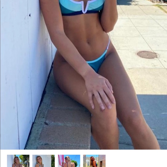 Blue and white colorful sailor top - Picture 3 of 3